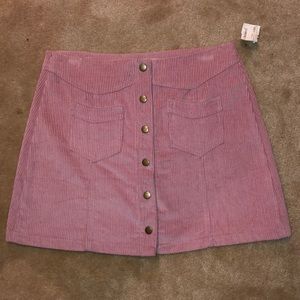 Rose Corduroy Skirt